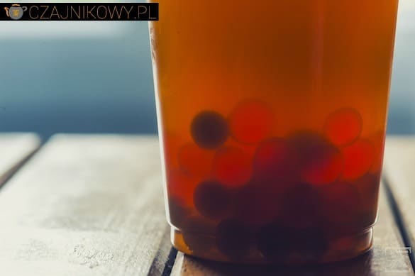 Bubble Tea Green syrop marakuja i kulki tapioki